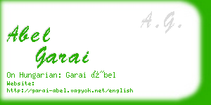 abel garai business card